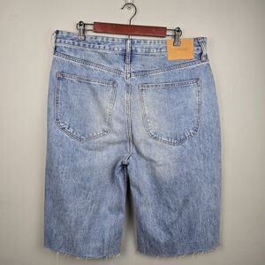 Elwood Jean Shorts Raw Hem Med Wash Blue Mens Size 36
